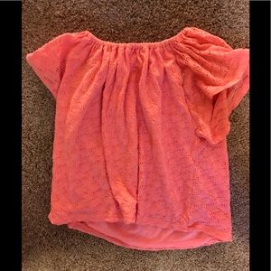 pink off the shoulder top